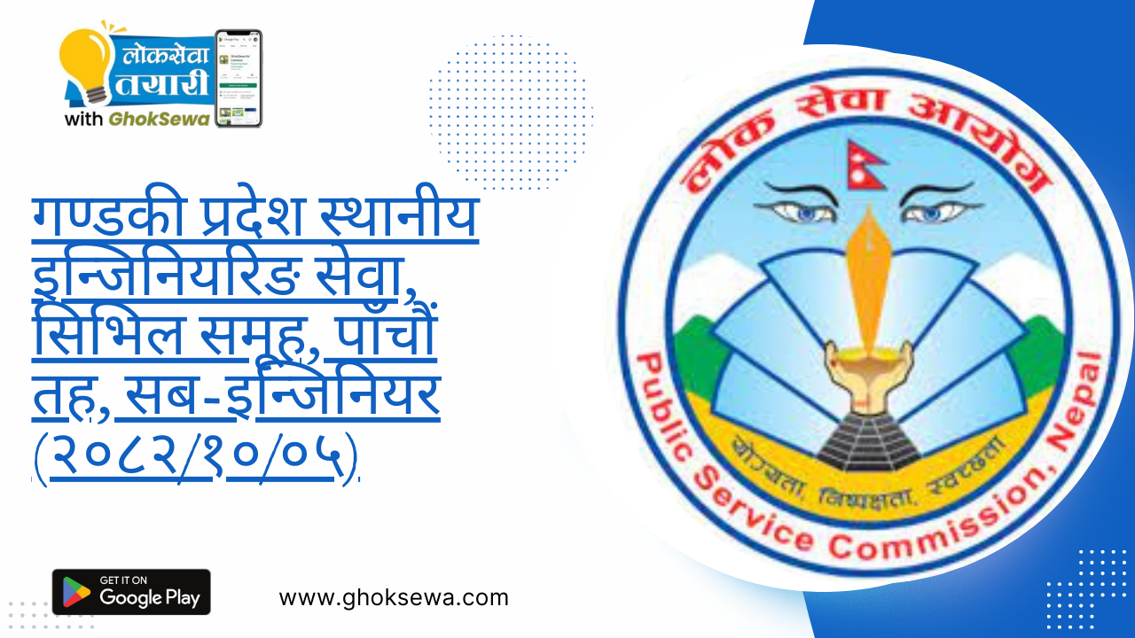 Gandaki Province Local Engineering Service, Civil Group, Fifth Level, Sub-Engineer (2082/10/05)
